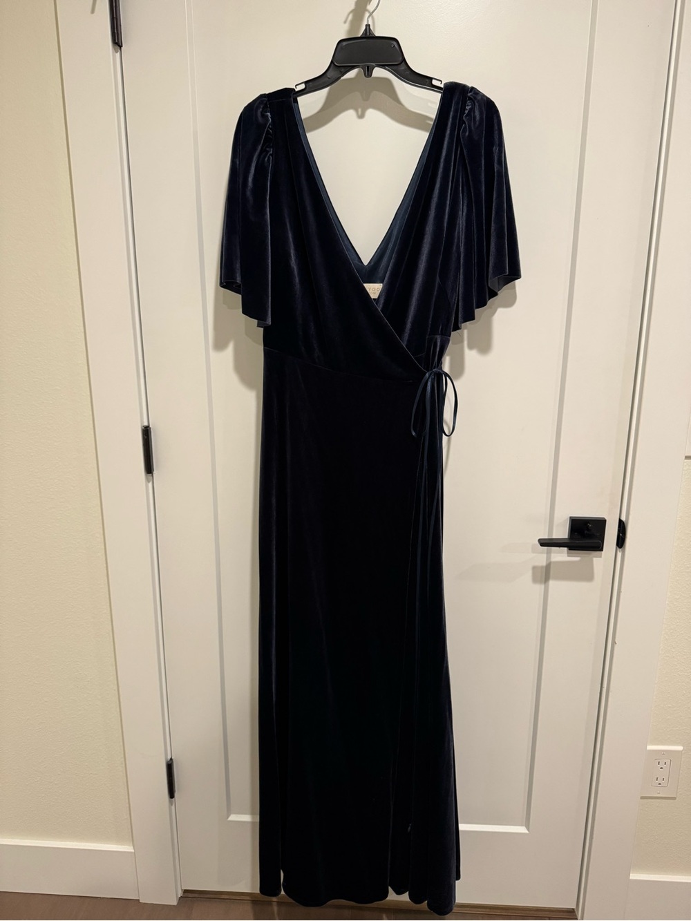 Jenny Yoo bridesmaid velvet wrap dress
